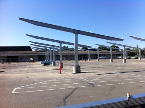Solarv Double-Cantilever CarPorT solar parking canopy at KHSD