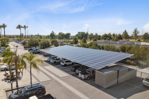 standard double cantilever solar carport Imbibe solar covered parking panels